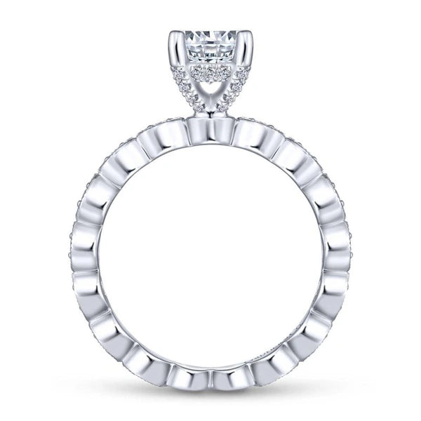 14K White Gold Round Diamond Engagement Ring