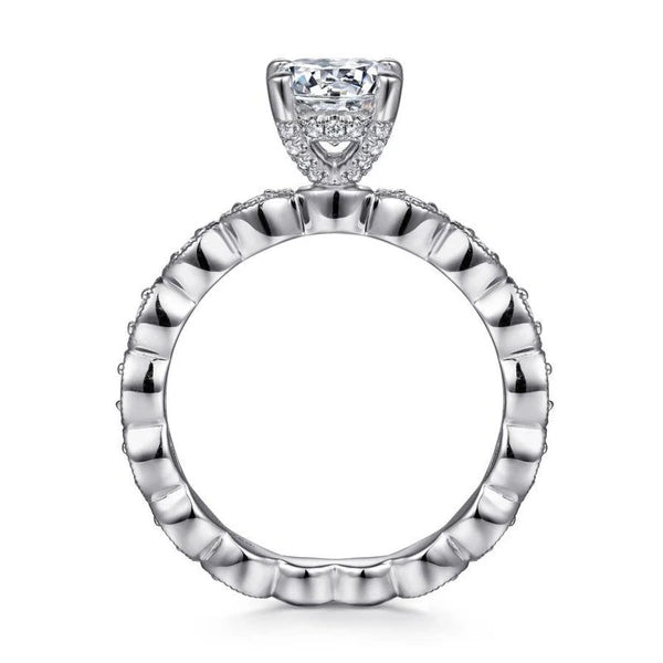 14K White Gold Round Diamond Engagement Ring