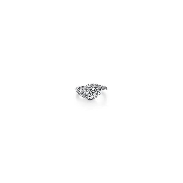 14K White Gold Round Diamond Engagement Ring