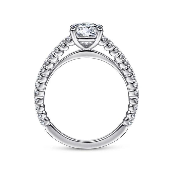 14K White Gold Round Diamond Engagement Ring