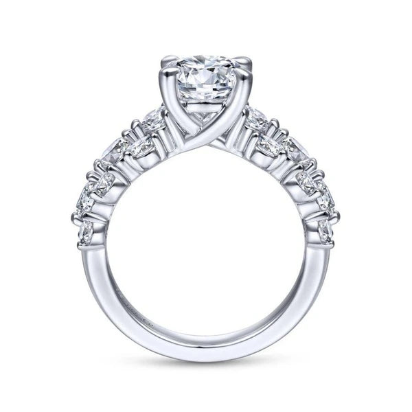14K White Gold Round Diamond Engagement Ring