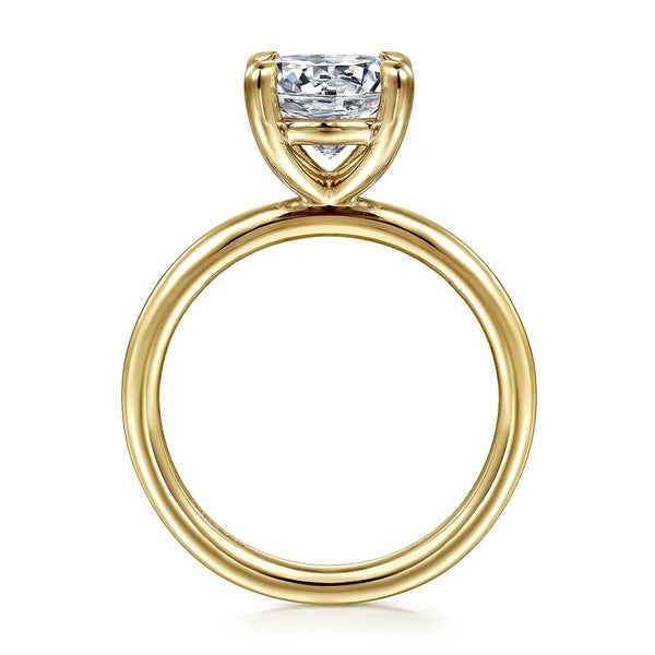 14K Yellow Gold Round Solitaire Engagement Ring