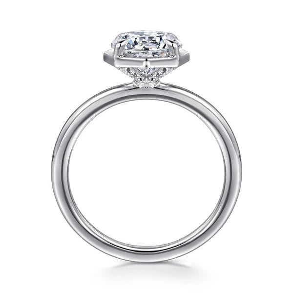 14K White Gold Round Diamond Engagement Ring