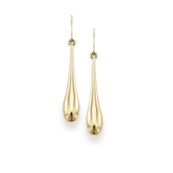 14K Gold Polished Graduated Tear Drop Earring