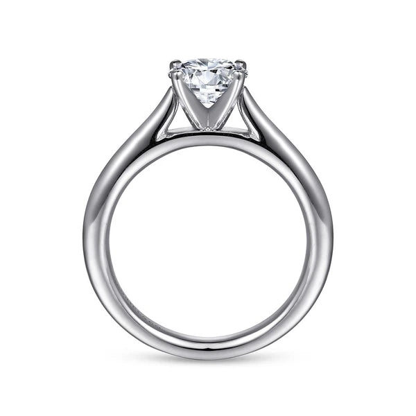 14K White Gold Round Diamond Engagement Ring