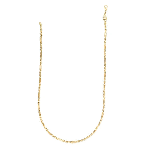 14K Gold 3mm Figarope Chain