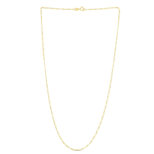 14K Gold 1.3mm Figaro Chain