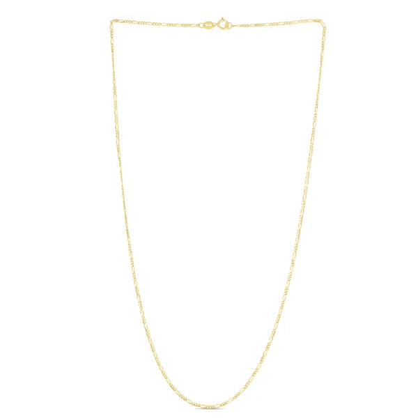 14K Gold 1.9mm Figaro Chain