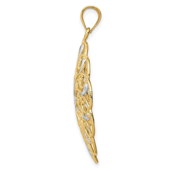 Gold Polished Filigree Pendants