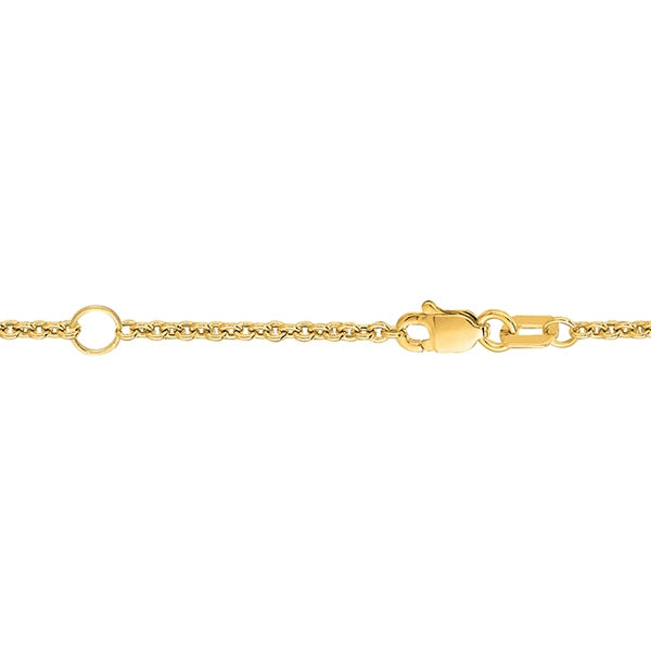 18K Gold 1.8mm Extendable Cable Chain
