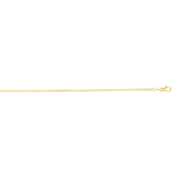 18K Gold 1.5mm Paperclip Chain