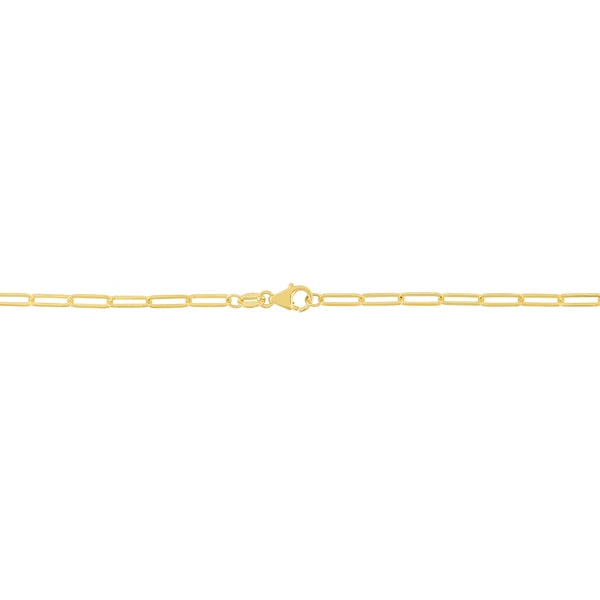 18K Gold 2.5mm Paperclip Chain