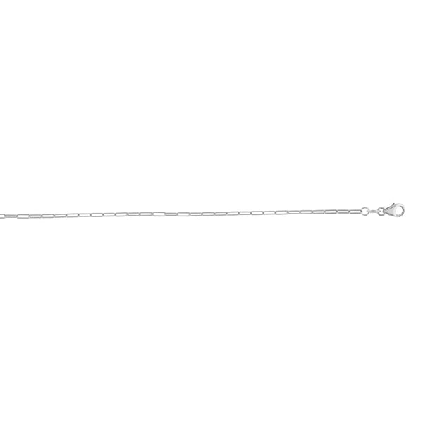 18K Gold 1.5mm Paperclip Chain