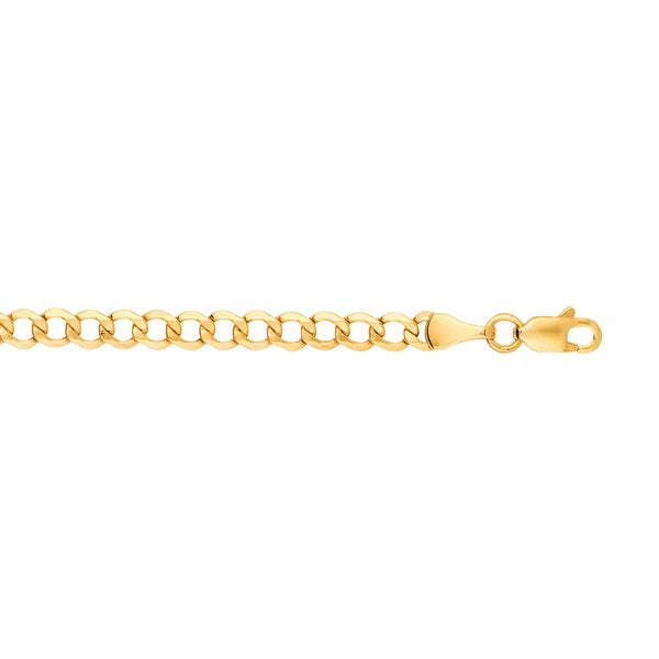 14K Gold 20" 4.4mm Lite Curb Chain