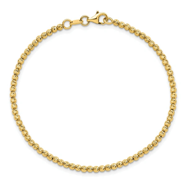 Leslie's Gold Beaded Link Bracelet