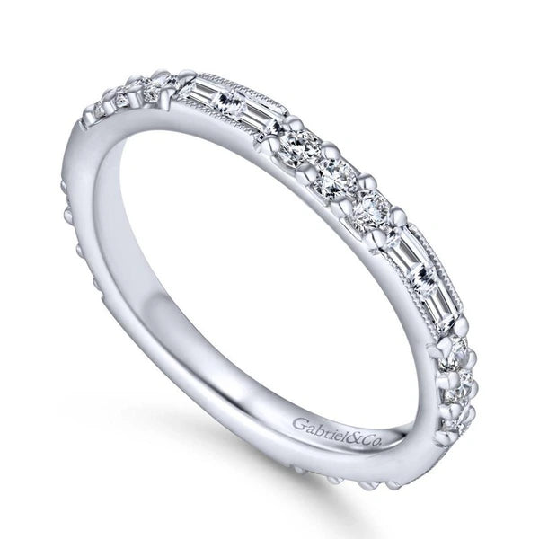14K White Gold Diamond Ladies Ring