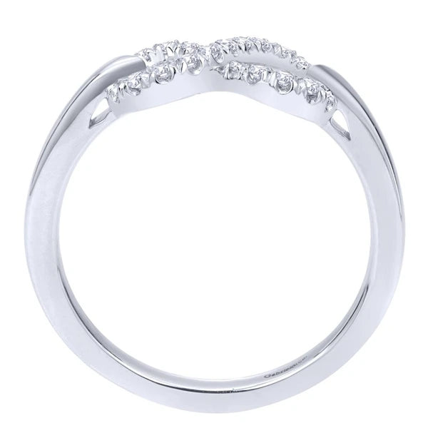 925 Sterling Silver White Sapphire Infinity Fashion Ring