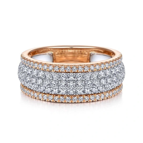14K WhiteRose Gold e Diamond Ring