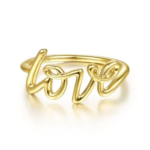 14K Yellow Gold Love Ring