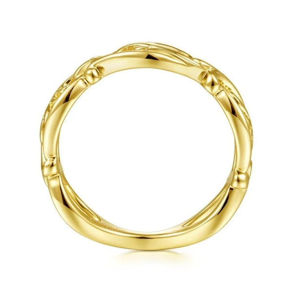 14K Yellow Gold Filigree Floral Ring