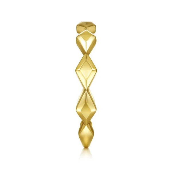 14K Yellow Gold  Rhombus Station Ring