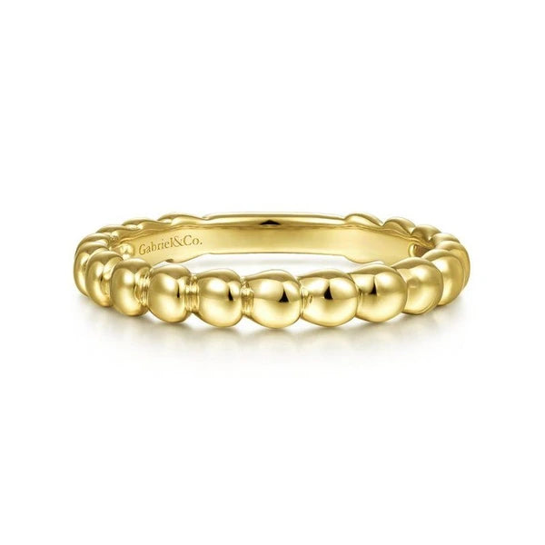 14K Yellow Gold Bujukan Bead Ring