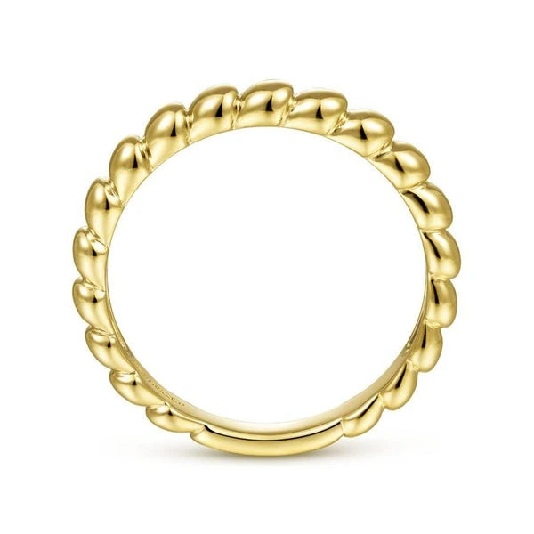 14K Yellow Gold Bujukan Bead Ring