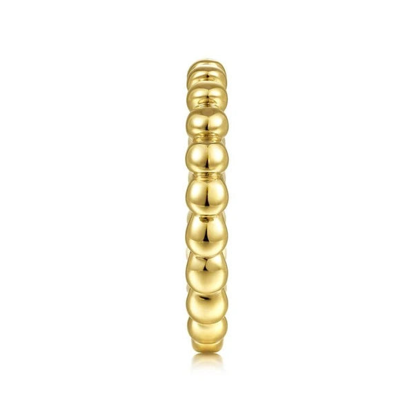14K Yellow Gold Bujukan Bead Ring