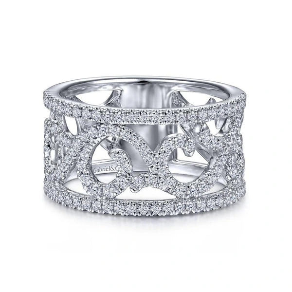 Vintage 14K White Gold Diamond Ring