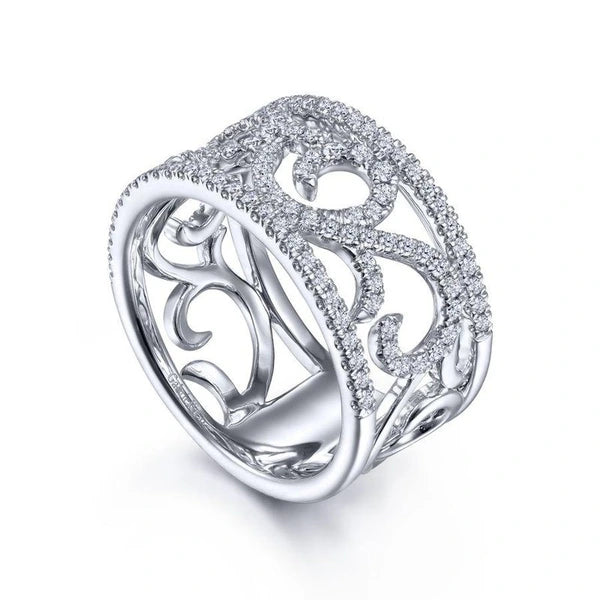 Vintage 14K White Gold Diamond Ring