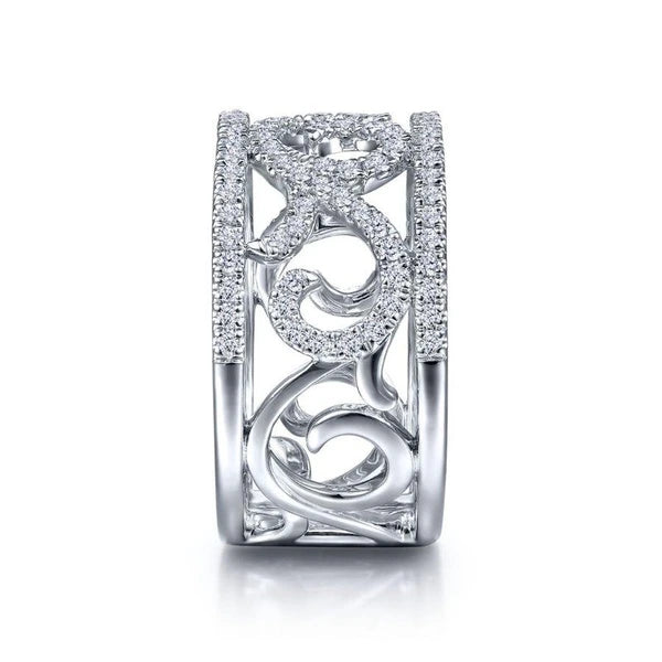 Vintage 14K White Gold Diamond Ring