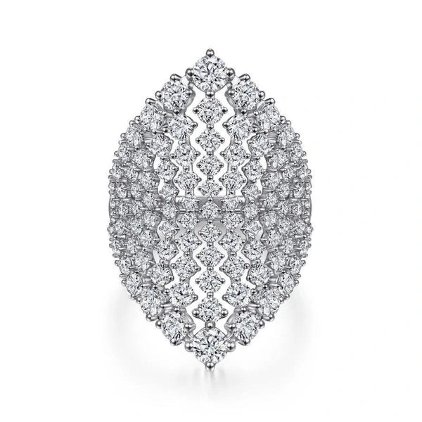 18K White Gold Statement Diamond  Ring
