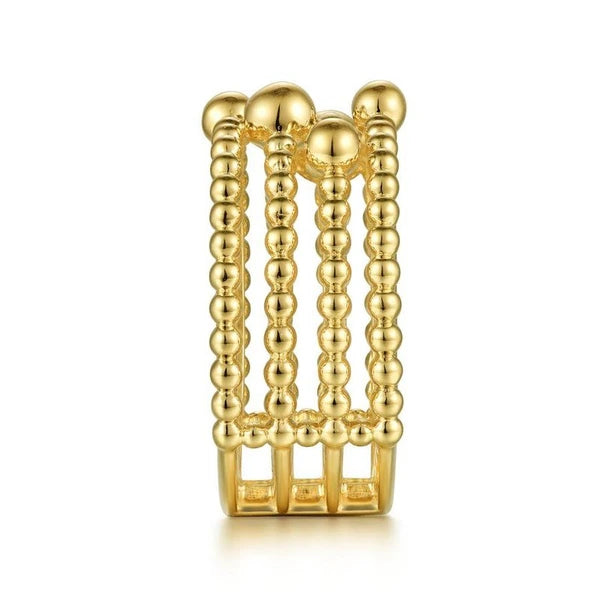 Wide 14K Yellow Gold Bujukan Ring