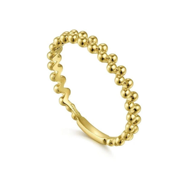 14K Yellow Gold Double Row Bujukan Ring