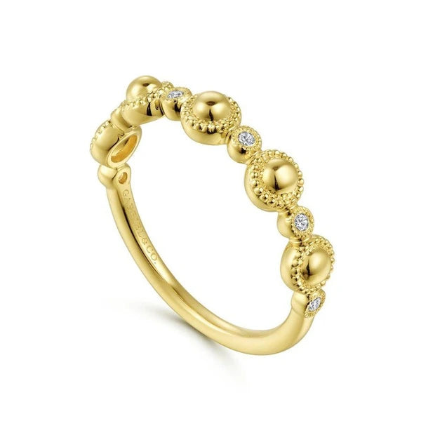 14K Yellow Gold Diamond Bujukan Station Ring