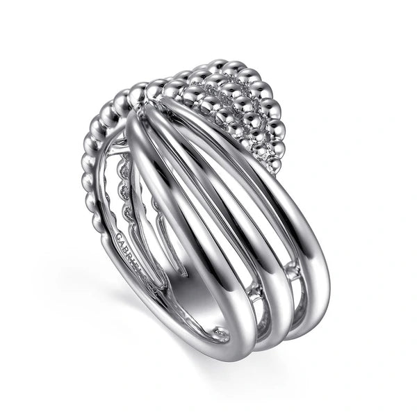 925 Sterling Silver Bujukan Lady's Twisted Ring