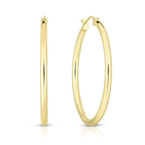 14K Gold 2x30mm Hoops