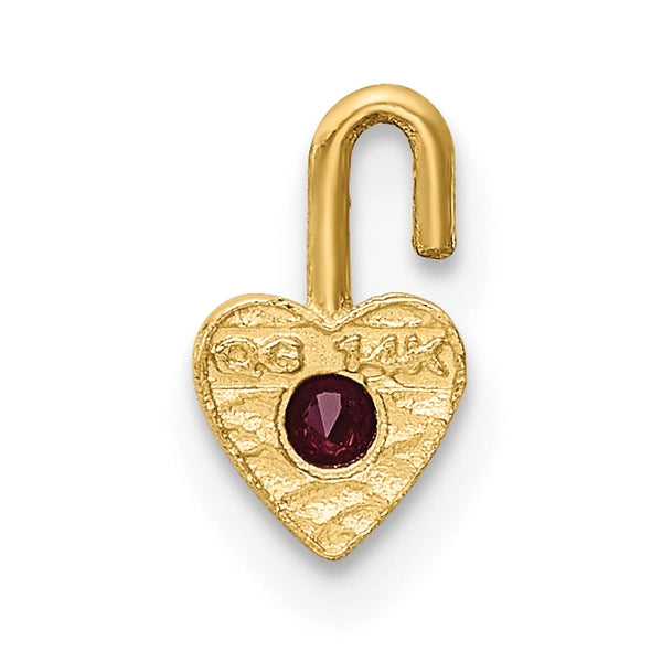 Birthstone Heart Charms