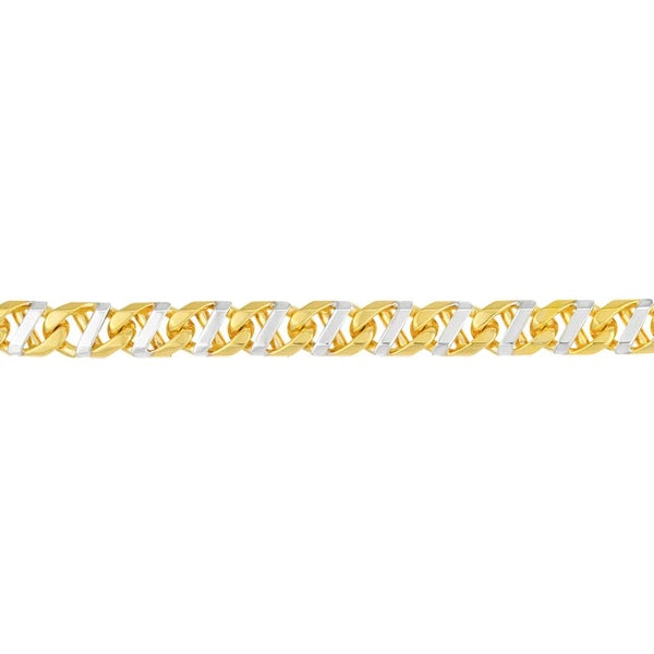 7mm Two-Tone Men's Mariner Chain Bracelet