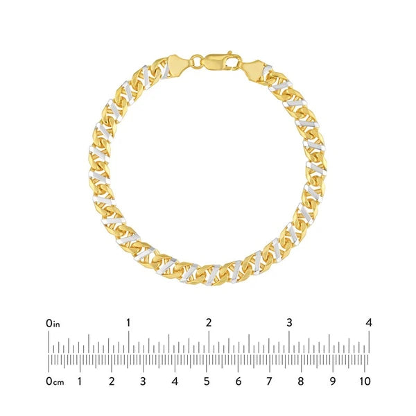 7mm Two-Tone Men's Mariner Chain Bracelet