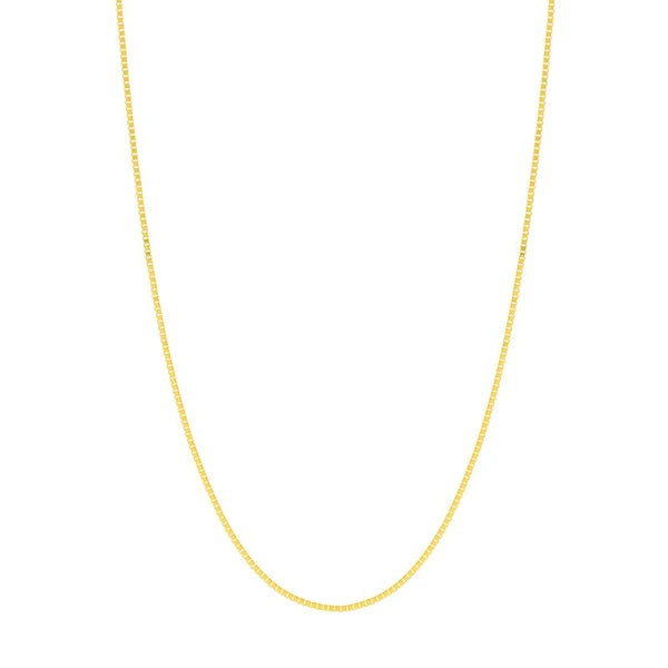 0.8mm Box Chain with Slider Bead