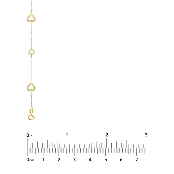 Open Heart on Box Chain Adj. Necklace