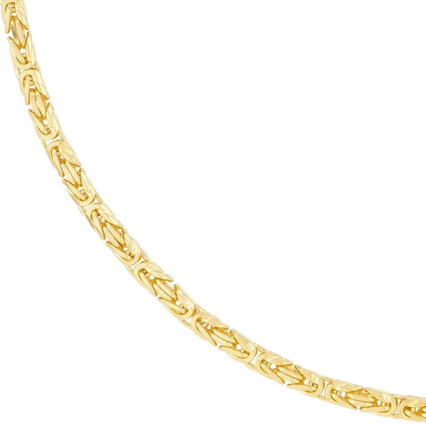 2.7mm Square Beveled Byzantine Chain