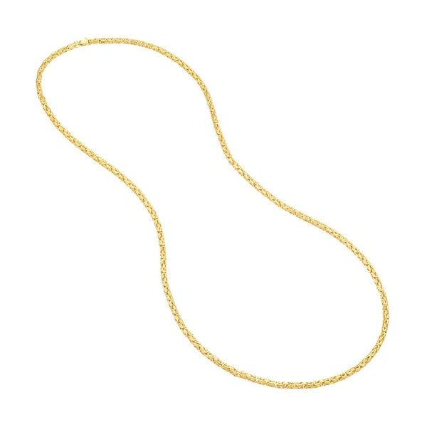 2.7mm Square Beveled Byzantine Chain