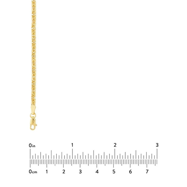 2.7mm Square Beveled Byzantine Chain