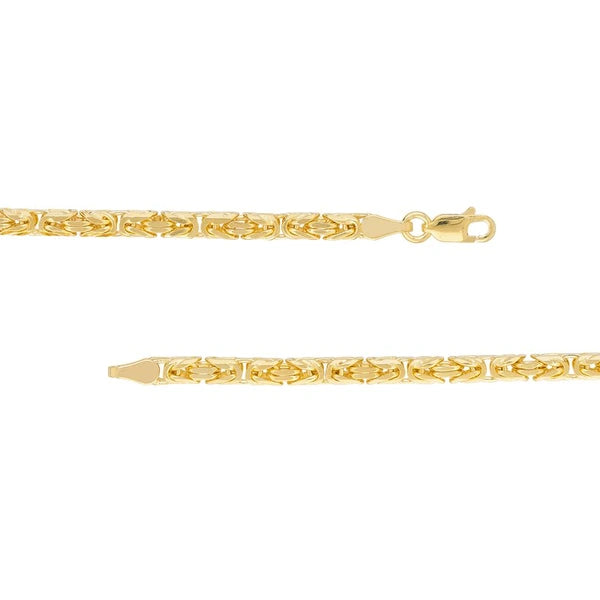 3.50mm Square Beveled Byzantine Chain