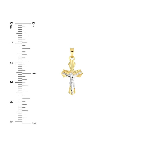 Two-Tone Small D/C Crucifix