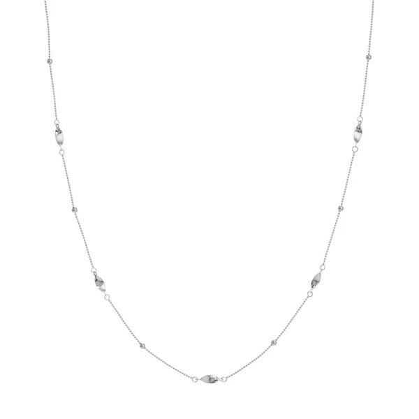 Bead and Marquise Stations Necklace