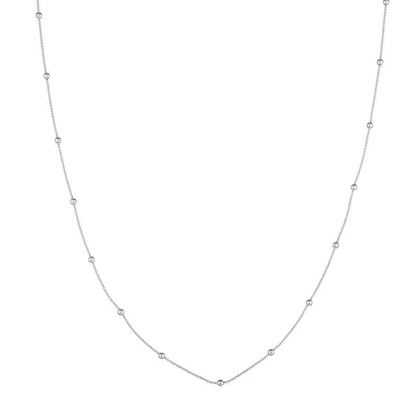 Mini Ball Station Bead Chain Necklace