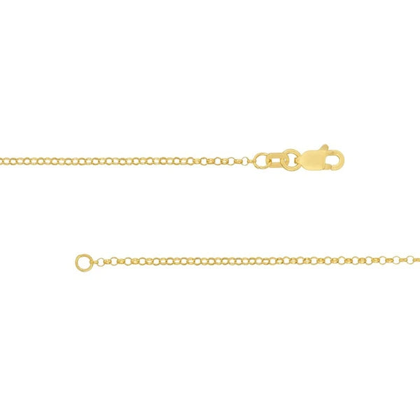 Rolo Chain with Twisted Stations Necklace